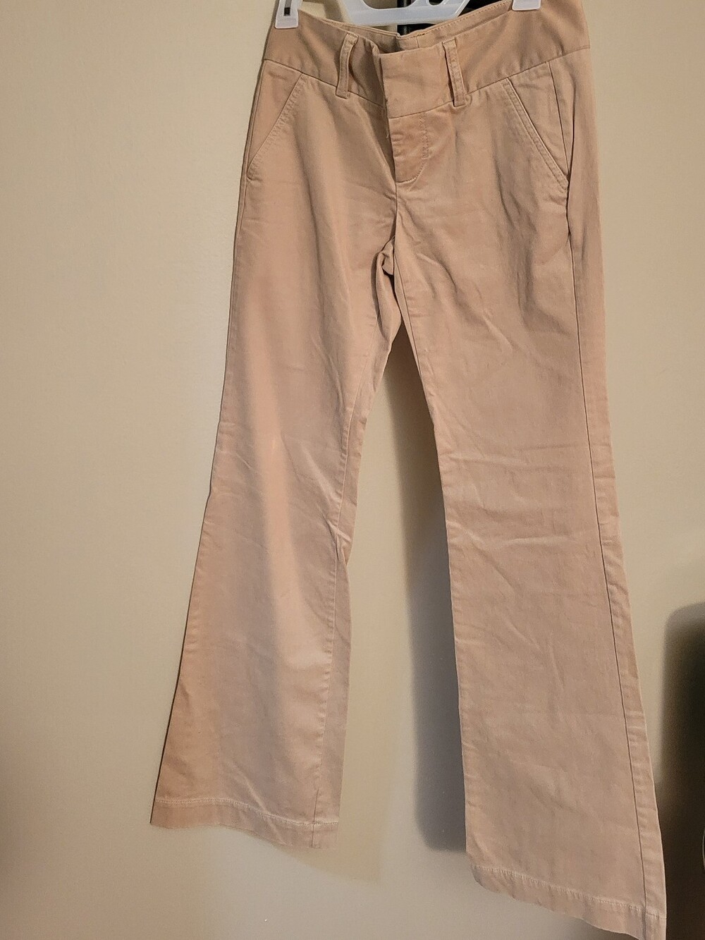 Express Beige Flare Jeans - Soft Neutral